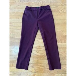 White House Black Market Maroon ‘The Slim Ankle’ Pants
